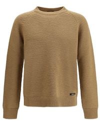 Prada - Beige Wool Oves Aries Sweatshirt - Lyst