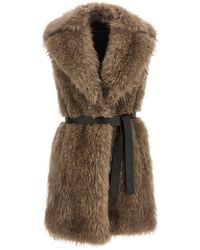 Blancha - Lamb Fur Sleeveless Jacket Clothing - Lyst