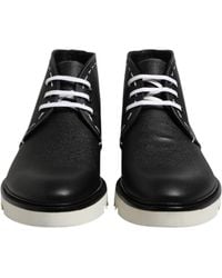 Dolce & Gabbana - Leather Ankle Boot Stitch Detail - Lyst
