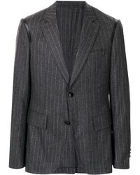 Ferragamo - Leather-Trim Suit Jacket - Lyst