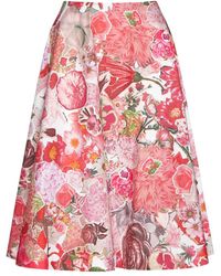 Marni - Allover Floral Printed Midi Skirt - Lyst