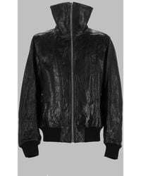 Rick Owens - Leather Jacket Dracuflight - Lyst