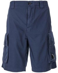 C.P. Company - Bermuda Pants With Belt Loops - Lyst