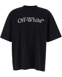 Off-White c/o Virgil Abloh - Oversized T-Shirt With Contrasting Logo Print - Lyst