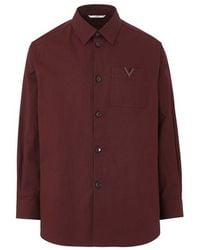 Valentino - Cotton Shirt Jacket - Lyst