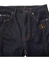 Dolce & Gabbana - Black Cotton Mid Waist Bootcut Denim Jeans - Lyst