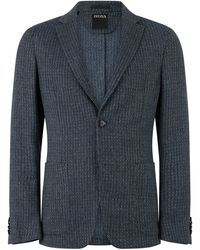 ZEGNA - Single-Breasted Jacket Cashmere-Linen Suit & Dinner - Lyst
