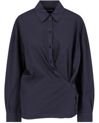 Lemaire - Twist-Detailed Button-Up Shirt - Lyst