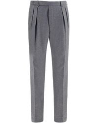 Brioni - Elba Trousers Silk, Cashmere And Linen Wool Ovis Aries - Lyst