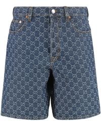 Gucci - Jacquard Logo Shorts - Lyst
