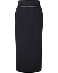 16Arlington - Delta Maxi Skirt With Leather Belt - Lyst