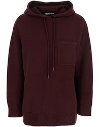 Max Mara - Sweater With Drawstring Hood Wool Tops - Lyst