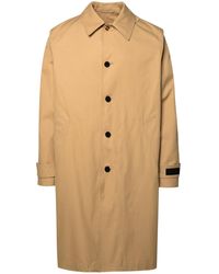 Versace - 'Baroque' Cotton And Silk Trench Coat - Lyst
