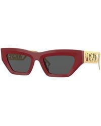 Versace - Cat Eye Full Rim, With A Frame And Dark Lens - Lyst