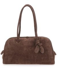 Jacquemus - Le Turismo Handbag With Crocodile Effect And Logo Embossed On The Front - Lyst