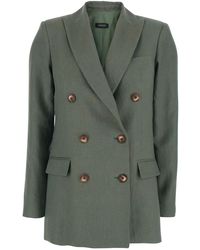 Le Plain - Double-Breasted Jacket With Peak Revers - Lyst