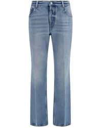 Miu Miu - Blue Cotton Relaxed Fit Jeans - Lyst