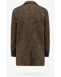 Brunello Cucinelli - Panama Tobacco Wool Blend Checked Jacket Clothing - Lyst
