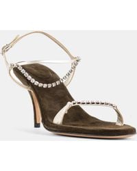 Chloé - Escarpins Zia En Cuir Veau Et Strass Deep Pumps - Lyst