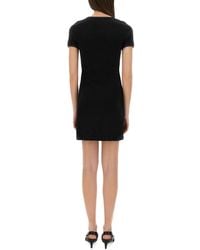 Courreges - Holistic Contrast Mini Dress Fabric Main: Cotton - Lyst