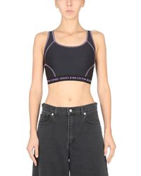 Versace - Crop Top With Logo Band - Lyst