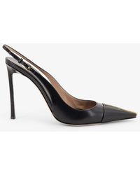 Tom Ford - Leather Pumps With Metal T Logo Detail - Lyst