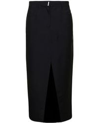 Givenchy - Long Skirt With Front Split - Lyst