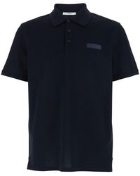 Givenchy - Polo Shirt With Classic Collar And Logo Patch On The Front - Lyst