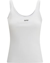 Off-White c/o Virgil Abloh - Off Stamp Rib Tank Top Cotton; Elastane - Lyst