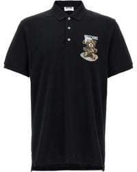 Moschino - Piqué Cotton Polo Shirt - Lyst