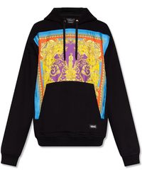 Versace - Hooded Patch Sweatshirt - Lyst