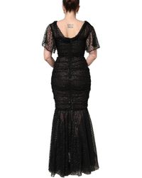Dolce & Gabbana - Sequinned Mermaid Evening Gown Dress Polyester - Lyst