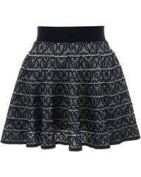 Loewe - Jacquard Knit Skater Skirt - Lyst