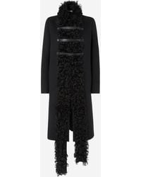 Fendi - Wool And Shearling Coat Virgin - Lyst