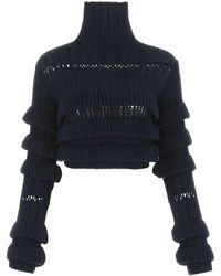 Quira - Dark Viscose Blend Sweater - Lyst
