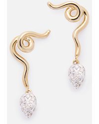 Bea Bongiasca - 9K Earrings Vine With Diamonds - Lyst