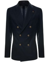 Tagliatore - Double-Breasted Jacket With Golden Buttons - Lyst