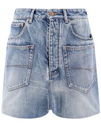 Balenciaga - Denim Mini Skirt With Repositioned Pockets - Lyst