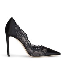 Jimmy Choo - Lace And Satin Brigitte 100 Pumps - Lyst