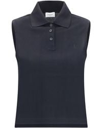 Saint Laurent - Cassandre Piqué Polo Recycled Cotton Shirts - Lyst