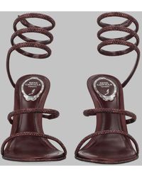 Rene Caovilla - Heeled Sandal Cleo Satin - Lyst