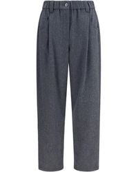 Brunello Cucinelli - Stretch Wool Pants - Lyst