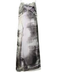 Maison Margiela - Freeze-frame Multicoloured Silk Blend Dress - Lyst
