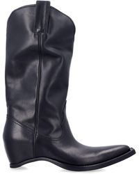Maison Margiela - Heel-Less Western Leather Boots - Lyst