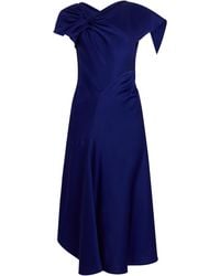 Victoria Beckham - Dress With Knot Detail Acetate - Lyst