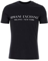 Armani Collezioni - Logo Printed Crewneck T-Shirt - Lyst
