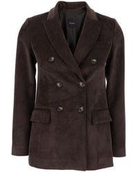 Le Plain - Double-Breasted Jacket With Peak Revers - Lyst