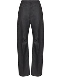 MM6 by Maison Margiela - Wool Blend Wide-Leg Tailored Trousers - Lyst