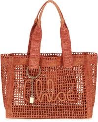 Chloé - Chloã East-West Summer Banana Raffia Tote Bag - Lyst