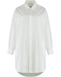 MM6 by Maison Margiela - Oversized Cotton Shirt - Lyst